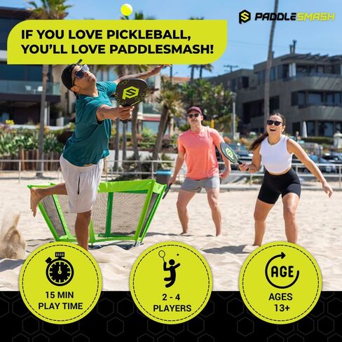 PaddleSmash - ألعاب خارجية - ألعاب الفناء - ألعاب الشاطئ - ألعاب خارجية للبالغين والعائلة - مثالية للباب الخلفي والشاطئ في الفناء الخلفي والحديقة in Saudi Arabia
