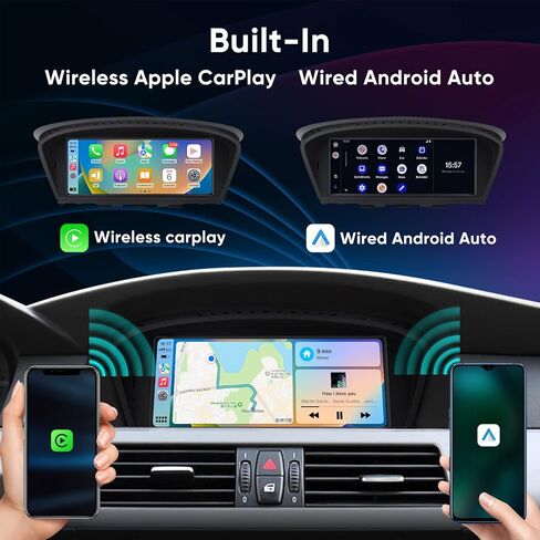 8.8 Inch Touch Screen for BMW 3/5 Series E60 E61 E63 E64 E90 E91 E92 E93 2005-2008 CCC System Upgrade CarPlay Andriod Auto Car Multimedias Player Original Stereo Radio iDrive Amplifer Retained Unit in Saudi Arabia