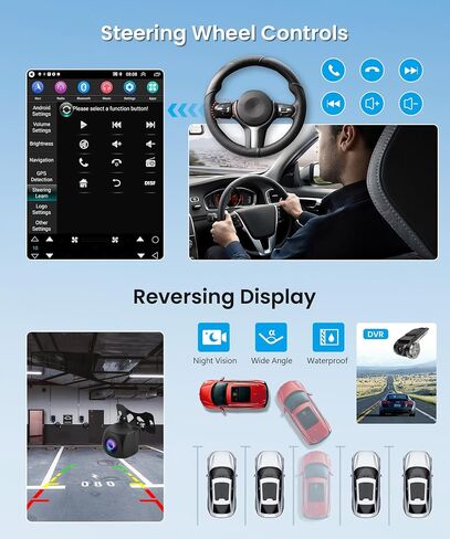 【2G+64G】 لسيارة Toyota Prado Lexus GX470 2002-2009 Android Car Radio Stereo، Wireless Carplay Android Auto 9.7 بوصة شاشة لمس بلوتوث مستقبل صوت السيارة يدعم GPS WiFi كاميرا احتياطية FM/RDS HiFi SWC in Saudi Arabia