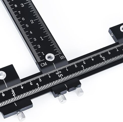 Goodcrafter Cabinet Hardware Jig جميع سبائك الألومنيوم، أداة قالب أجهزة الخزانة، مقبض الخزانة للمقابض والسحب، دليل الحفر كم درج سحب أداة الرقصة لسحب مقابض الخزانة in Kuwait