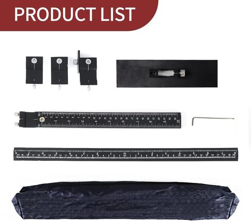 Goodcrafter Cabinet Hardware Jig جميع سبائك الألومنيوم، أداة قالب أجهزة الخزانة، مقبض الخزانة للمقابض والسحب، دليل الحفر كم درج سحب أداة الرقصة لسحب مقابض الخزانة in Kuwait