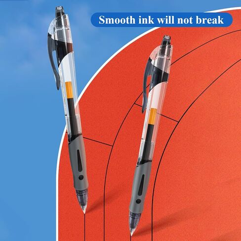 M&G 10PCS Gel Pens Set +10Gel Pen Refills, Black Gel Pen Medium Point, Retractable Eco-Friendly Gel Ink Rollerball Pens with Premium Ink & Comfort Grip for Smooth Writing in Kuwait