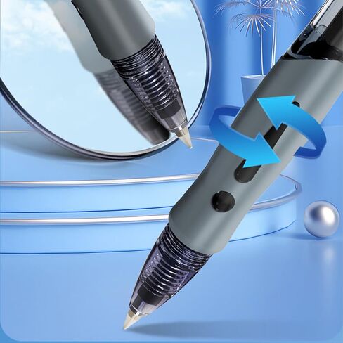 M&G 10PCS Gel Pens Set +10Gel Pen Refills, Black Gel Pen Medium Point, Retractable Eco-Friendly Gel Ink Rollerball Pens with Premium Ink & Comfort Grip for Smooth Writing in Kuwait