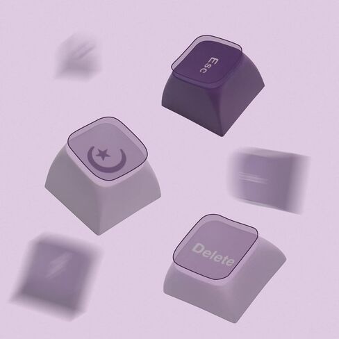 PBT Japanese Keycaps - Ocean Custom , 123 Keys XVX Profile Keycaps Full Set, for Cherry Gateron MX Switches Mechanical Keyboard (Purple) in Saudi Arabia
