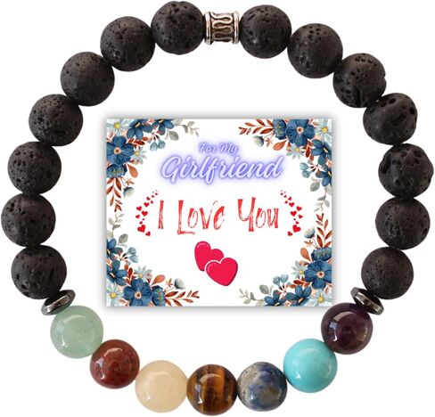PYRAWS Granddaughter Gifts from Grandma & Grandpa | 7 Chakra Bracelet Natural Stone | Bead Bracelets for Teens | Little Girls' Jewelry | Gifts for Teen Girls | Baptism Gifts for Girl | Birthday Gifts in Saudi Arabia