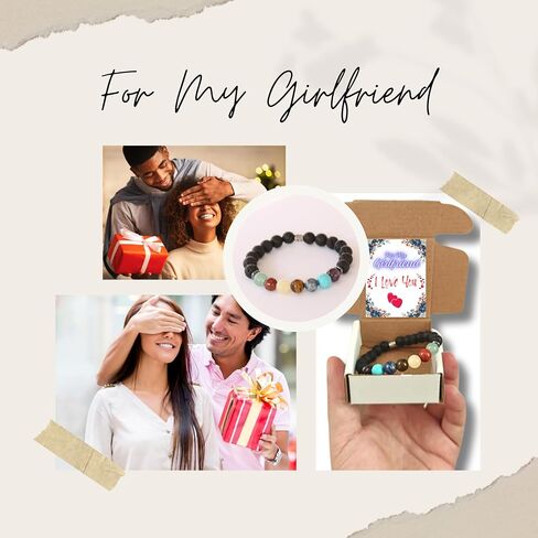PYRAWS Granddaughter Gifts from Grandma & Grandpa | 7 Chakra Bracelet Natural Stone | Bead Bracelets for Teens | Little Girls' Jewelry | Gifts for Teen Girls | Baptism Gifts for Girl | Birthday Gifts in Saudi Arabia