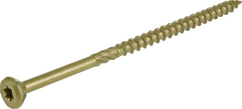 Power Pro 48604 Wood Screws, #10 x 4", Premium Outdoor Deck Screws, Rust Resistant, Epoxy Coated Bronze, 1lb Box, 52 pcs in Saudi Arabia