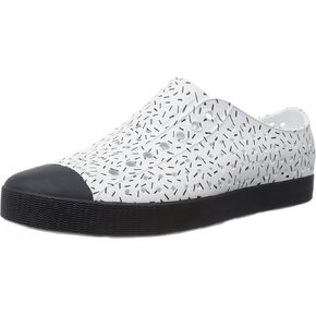 Native Shoes Jefferson Print Sneakers for Men, and Women - EVA Upper with Perforation Detailing, Slip-On Style, and Rubber Toe Shell White/Shell White/Neon Multi Tie-Dye Men's 8, Women's 10 Medium in Kuwait