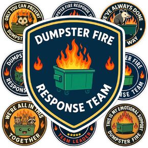 40Pcs(3In) Dumpster Fire Response Team Sticker and Dumpster Fire Response Team Team Leader Laptop Sticker- All in This Together Phone Stickers. in Kuwait