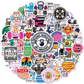 SigyoJeom 200PCS Gym Stickers, Waterproof Workout Motivation Stickers for Water Bottles Laptops Planners, Fitness & Weightlifting Vinyl Decals, Gym Gifts for Women Men in Kuwait