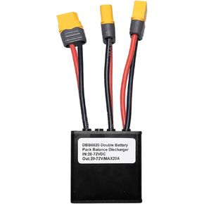 Electric Bike Dual Battery Discharge Converter 20-72V DC Dual Battery Pack Switch Balancer Parallel Module Adapter for Ebike Extend Capacity (30A) in Saudi Arabia