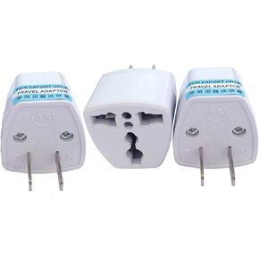 US Plug Adapter,3 Pack American Outlet Adapter (White),UK, Canada, Mexico,Europe,Australia,India,China,Japan to USA,Travel Plug Converter with Ground Pin in Saudi Arabia