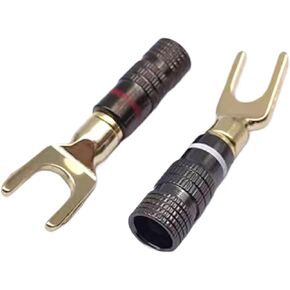12 Pieces Set Banana 24K Gold Plated Connectors 12-18 4mm(50 Pieces) in Saudi Arabia