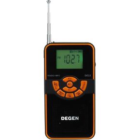 DEGEN DE22 راديو AM/FM قصير المدى 3 في 1 قابل لإعادة الشحن، مكبر صوت محمول ومشغل MP3 مع قارئ بطاقات Micro SD/TF مدمج in Kuwait