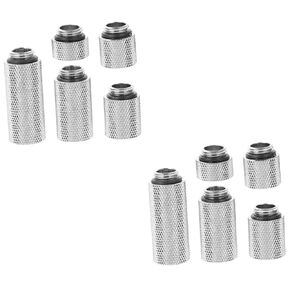 ARTIBETTER 2sets Computer Water Cooling System Extender Fitting Male to Female Coupler Brass Material Chrome Plated for Water Coolers in Kuwait