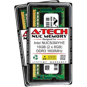 A-Tech 16GB (2 x 8GB) RAM for Intel NUC5i3MYHE NUC Kit | DDR3/DDR3L 1600MHz PC3-12800 1.35V SODIMM Memory Upgrade Kit in Kuwait