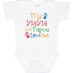بدلة الأطفال Inktastic My YiaYia and Papou Love Me Baby in Kuwait