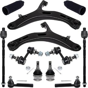 Tucarest 12pc Stuning Kit Fit for 2010-2014 Su-Baru Outback ، 2 مفصل كرة ذراع في السفلى الأمامي + 4 قضيب ربط داخلي خارجي + 2 شريط Sway + 2 أحذية [# 522-831 522-832 K750084 EV800049 ES3712 K9513] in Kuwait