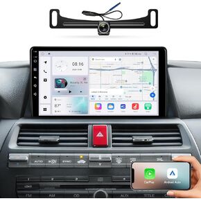 Car Radio for Honda Accord 8th 2008-2013,10.2 Inch Touch Screen Upgrade with Android 13,CarPlay,Android Auto,GPS Navigation,1080P Backup Camera,Bluetooth,WiFi,SWC,FM,AM (4G+64G) in Kuwait