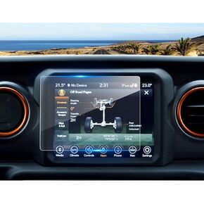 واقي شاشة Coleya 2020 2021 2022 2023 لسيارة Jeep Gladiator (Sport S/Willys/Freedom/Overland/Rubicon/Mojave/High Altitude) شاشة لمس 8.4 بوصة 2023 Gladiator زجاج مقسى HD 8.4 بوصة in Kuwait