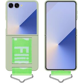 for Samsung Galaxy Z Flip 7 Case Accessories Protective Cover with Strap Screen Protector Simple and Ultra-Thin(White) in Saudi Arabia