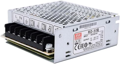 يعني جيدا RD 50W 5V 6A تحويل التيار الكهربائي، AC-DC إخراج مزدوج نوع مغلق RD-50A-5 محول سائق التيار الكهربائي مع مؤشر الطاقة LED، إخراج Adj in Kuwait