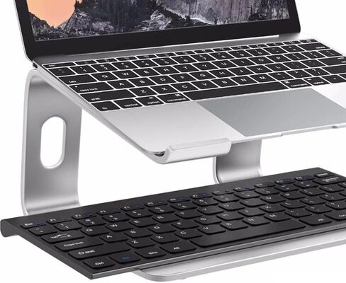 Housoutil Laptop Stand Aluminum Alloy Ventilated Cooling Pad Portable Laptop Holder for Home/Office/Travel/Restaurant in Saudi Arabia