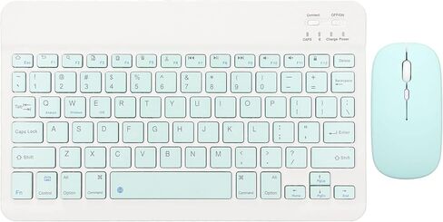 Tangxi Ultra Slim Bluetooth Keyboard and Mouse Combo, QWERTY Layout, 10 inch Portable Mini Wireless Keyboard Rechargeable with 3 DPI Mouse (Violet) in Saudi Arabia