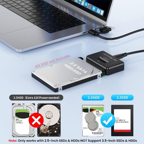Cablecc USB-C USB3.0 Type-C إلى M.2 NVME M-Key/SATA 2.5 بوصة ثنائي SSD خارجي PCBA لرسو السفن عمودي in Saudi Arabia