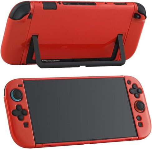 Protective Case for Switch 2，Split-Type Design Lightweight Easy to Attach/Detach Dustproof Scratch-Resistant and Impact-Resistant Supports Opening and Closing of The Inner Bracket (Red) in Saudi Arabia