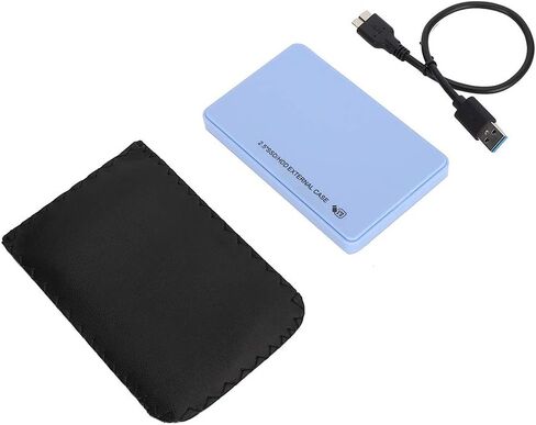 USB 3.0 ToolFree SSD Case for 2.5" Hard Drive Enclosure, Plug and Play for /, with Protective Bag for Storage (Blue) in Saudi Arabia