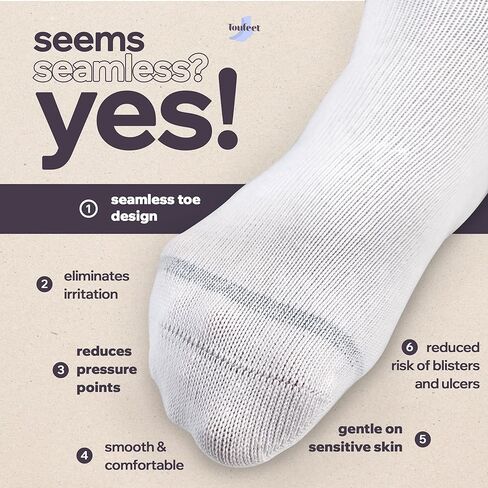 Athletic Diabetic Socks for Men and Women - Seamless Sock (3 Pk) in Saudi Arabia