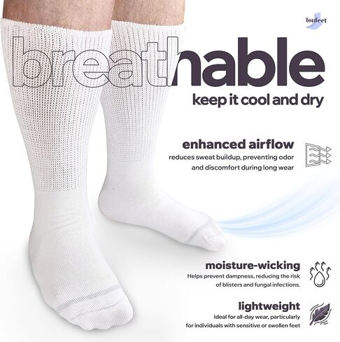 Athletic Diabetic Socks for Men and Women - Seamless Sock (3 Pk) in Saudi Arabia