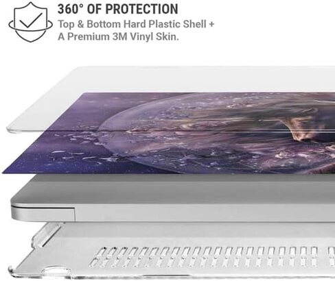 حقيبة كمبيوتر محمول Skinit Plus متوافقة مع جهاز MacBook Air 15 بوصة (2023) - مرخصة رسميًا باللون الأسود الوردي من تصميم لوري بريندل in Saudi Arabia