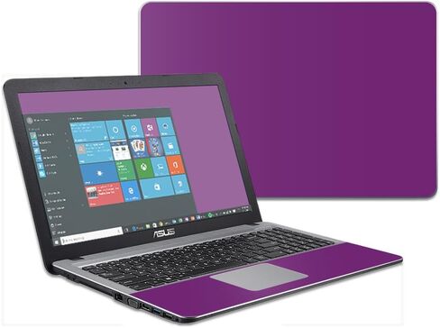 غلاف MightySkins متوافق مع Asus VivoBook X540SA X540LA مقاس 15.6 بوصة غلاف لاصق بلون أرجواني صلب in Kuwait