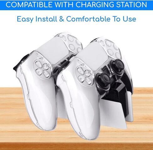 PS5 Controller Case Cover Protective Case for PS5 Controller Clear PC Cover Ultra Slim Transparent Clear Protector for Gamepad in Kuwait