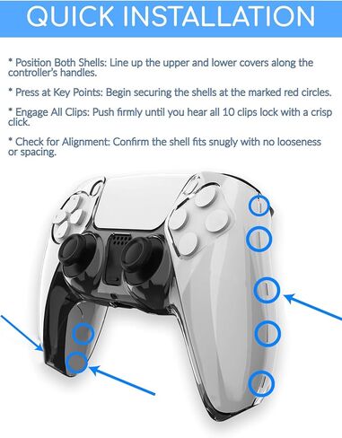 PS5 Controller Case Cover Protective Case for PS5 Controller Clear PC Cover Ultra Slim Transparent Clear Protector for Gamepad in Kuwait