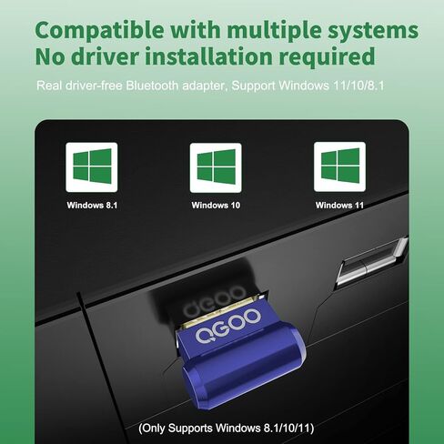 محول بلوتوث USB للكمبيوتر الشخصي بلوتوث دونجل 5.3 EDR، مستقبل بلوتوث لاسلكي للكمبيوتر المكتبي والكمبيوتر المحمول بلوتوث ويندوز 8.1/10/11 (أزرق-05) in Kuwait