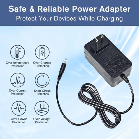 شاحن محول طاقة 12 فولت مناسب لرولاند PSB-5U لـ FP-10 كابل إمداد الطاقة للبيانو الرقمي PSU، 12V1.5A-2A 6.5FT شاحن بطارية سلك إمداد الطاقة للوحة المفاتيح الإلكترونية للبيانو الرقمي in Kuwait
