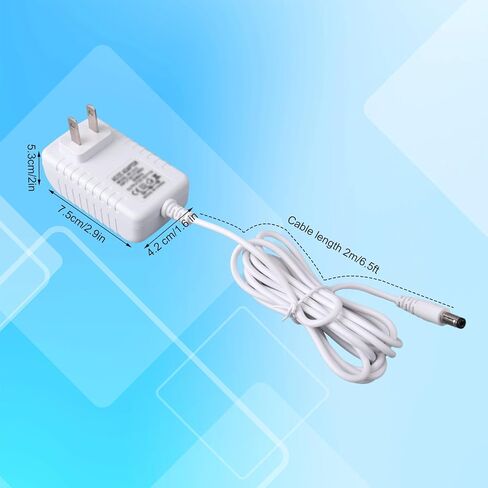 12V Power Cord for Levoit Core Mini Air Purifier, 2m/6.5ft Power Charger AC to DC Adapter Compatible with LAP-C161-WUS LAP-C161-KUS LAPC161WUS LAPC161KUS in Saudi Arabia