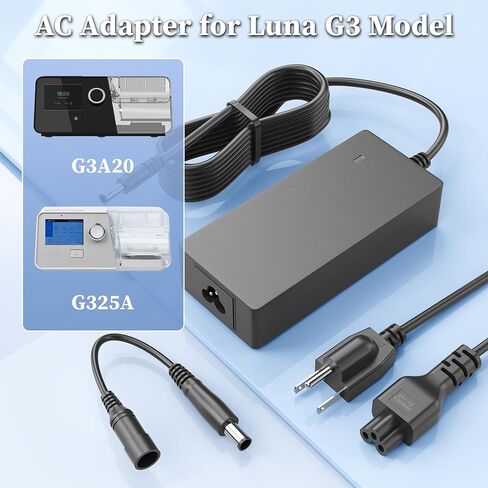 شاحن 24 فولت لـ 3B Luna Model G3 A20 BPAP 25A محول تيار متردد لـ LG3600 LG3500 LG3700 LG3700W E3922318301 REF 10230444 G3A20 G3A25 لـ Yuwell YH480 YH-680D YH-690F مزود الطاقة لجهاز CPAP وBiPAP in Kuwait