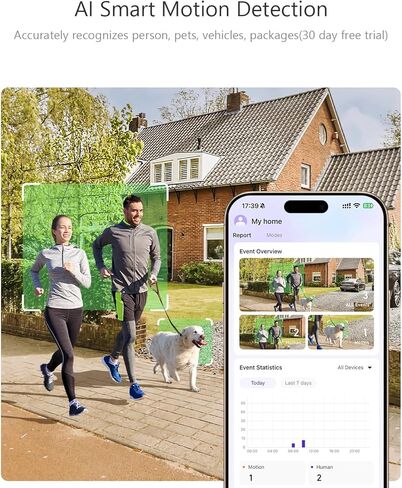 كاميرا أمان لاسلكية 2.5K: خارجية/داخلية، تعمل ببطارية WiFi، كشف الحركة، رؤية ليلية ملونة، محادثة ثنائية الاتجاه، مقاومة للماء (أسود-عبوة واحدة) in Saudi Arabia