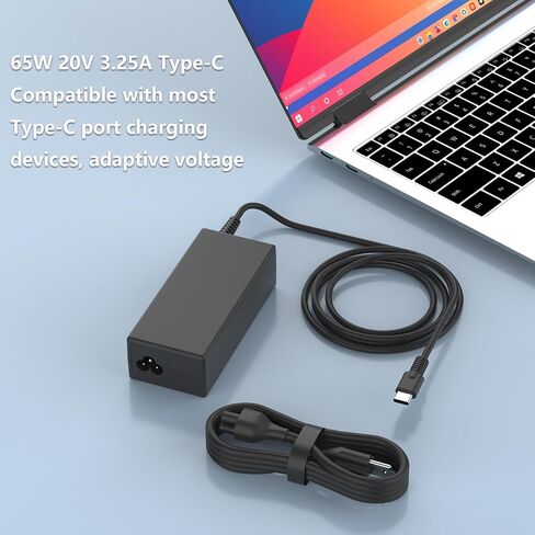 شاحن كمبيوتر محمول USB C بقدرة 65 وات متوافق مع HP ProBook 440 450 640 650 G8 G6 840 850 860 G9 G10 G11 L04650-850 محول إمداد الطاقة (USB نوع C) in Kuwait