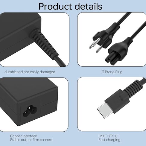 شاحن كمبيوتر محمول USB C بقدرة 65 وات متوافق مع HP ProBook 440 450 640 650 G8 G6 840 850 860 G9 G10 G11 L04650-850 محول إمداد الطاقة (USB نوع C) in Kuwait