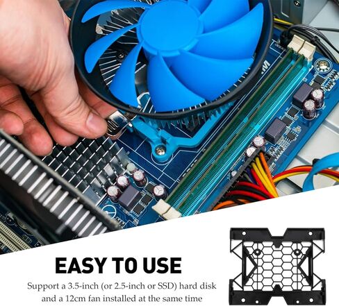 Artibetter 2PCS SSD تصاعد قوس محول مع خليج مروحة دعم القرص الصلب الداخلي تحويل الرف لهيكل سطح المكتب in Kuwait