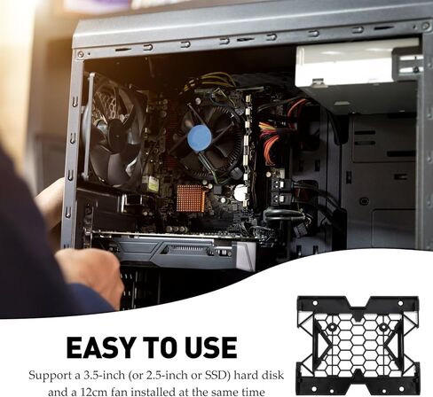 Artibetter 2PCS SSD تصاعد قوس محول مع خليج مروحة دعم القرص الصلب الداخلي تحويل الرف لهيكل سطح المكتب in Kuwait