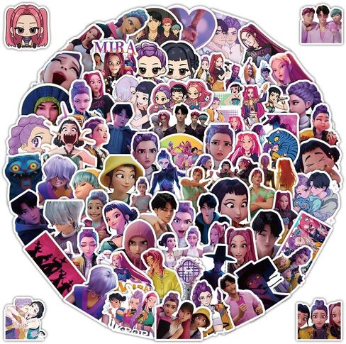 208pcs Hunter Cartoon Stickers, Waterproof Aesthetic Decals for Laptop, Water Bottle, Journal, Phone Case, Scrapbook, Gifts for Kids Teens & Adults in Saudi Arabia