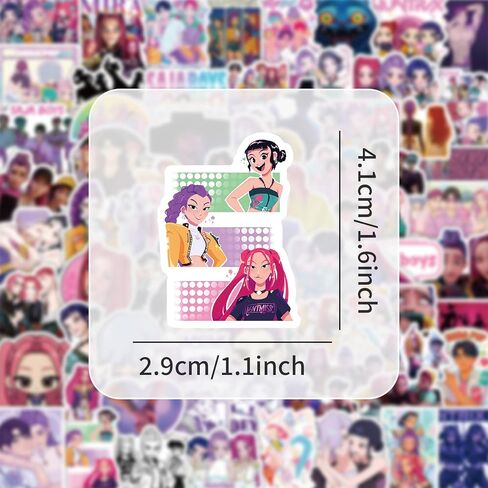 208pcs Hunter Cartoon Stickers, Waterproof Aesthetic Decals for Laptop, Water Bottle, Journal, Phone Case, Scrapbook, Gifts for Kids Teens & Adults in Saudi Arabia