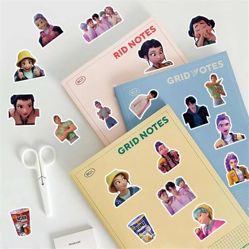 208pcs Hunter Cartoon Stickers, Waterproof Aesthetic Decals for Laptop, Water Bottle, Journal, Phone Case, Scrapbook, Gifts for Kids Teens & Adults in Saudi Arabia