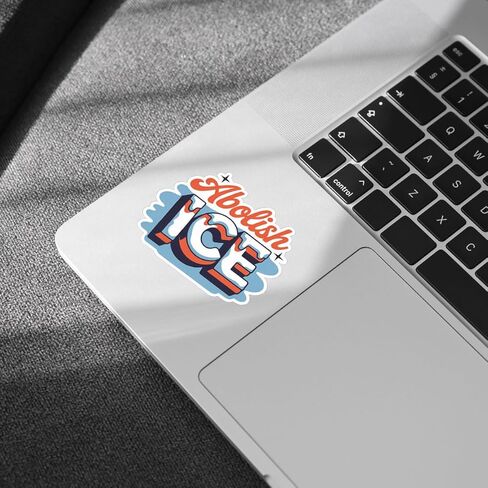 3 Pcs Abolish ICE Sticker – Retro Typography Vinyl Decal for Laptop, Water Bottle, Skateboard, Journal, Car, Aesthetic Protest Quote Sticker, Waterproof Political Art Design in Saudi Arabia